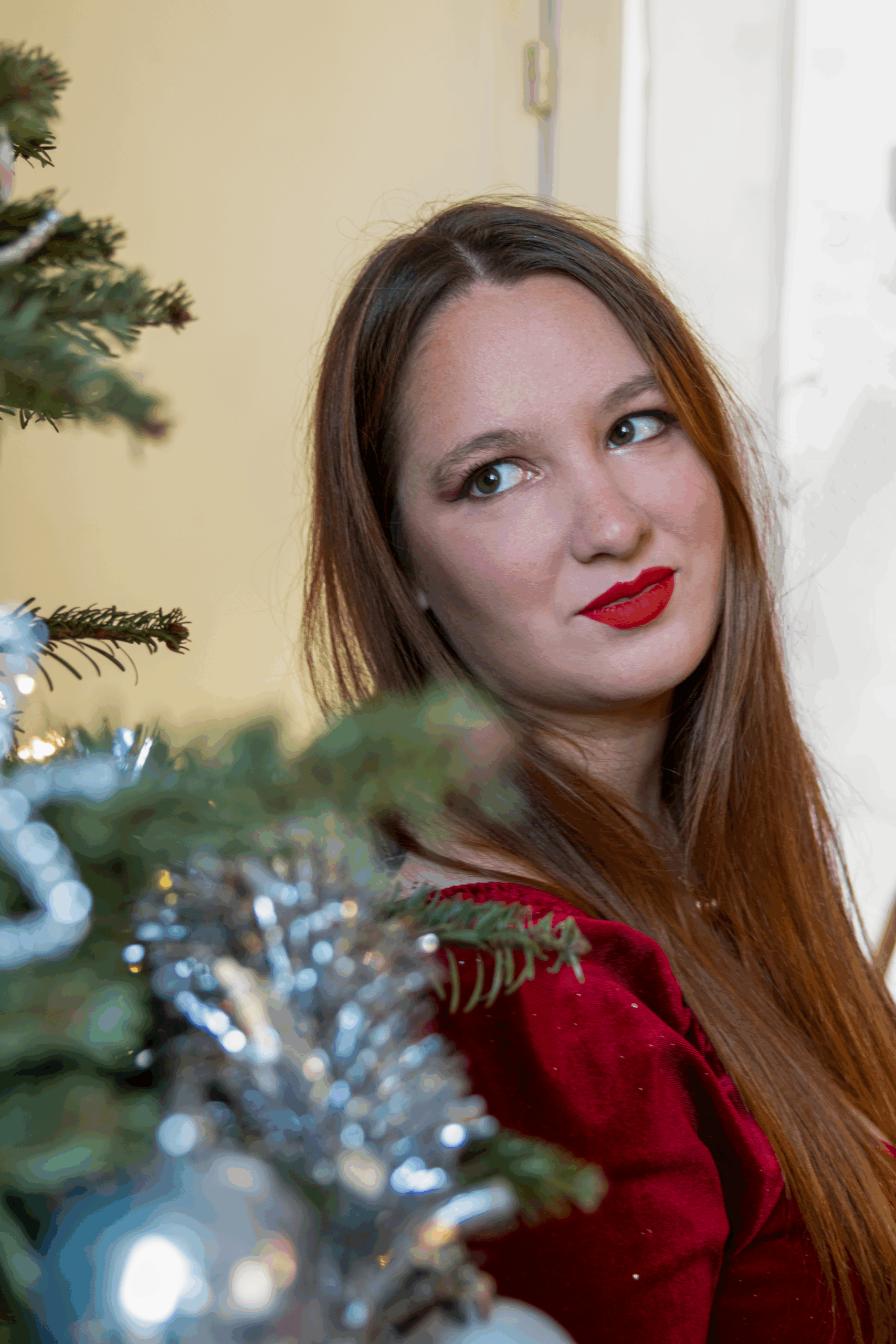 Portrait femme Magie de noël
